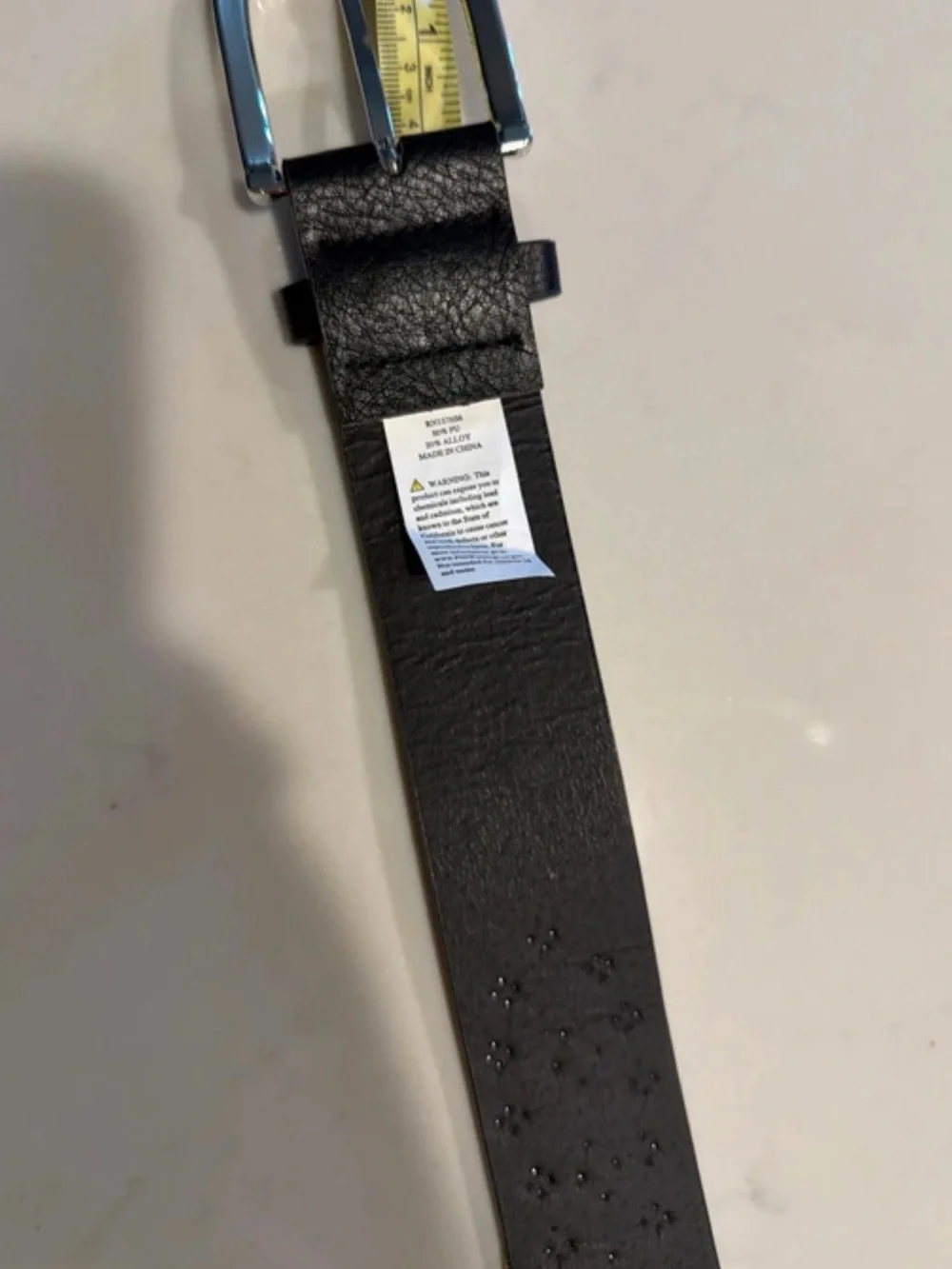Black Leather Studded Belt with Leopard-Print Panel